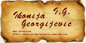 Ikonija Georgijević vizit kartica